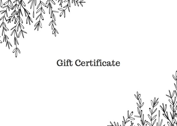 Custom Imprint Gift Certificate
