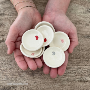 heart stamped mini trinket dish by amy wright, uncommon goods