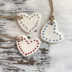 Ceramic Heart tags