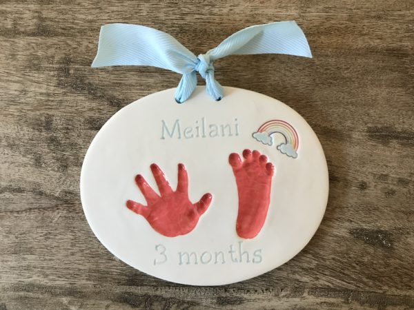 baby prints in clay