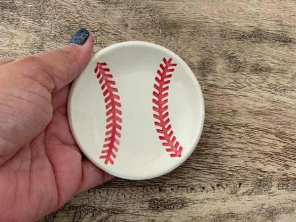 custom baseball jewelry dish