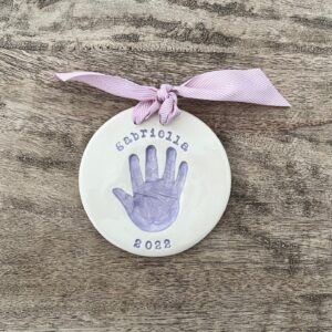 ceramic handprint for babies and kids, clay handprint, new mom gift, baby gift, baby shower gift