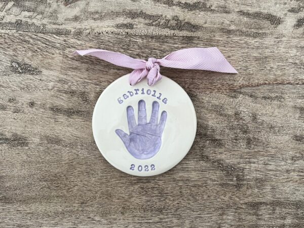 ceramic handprint for babies and kids, clay handprint, new mom gift, baby gift, baby shower gift